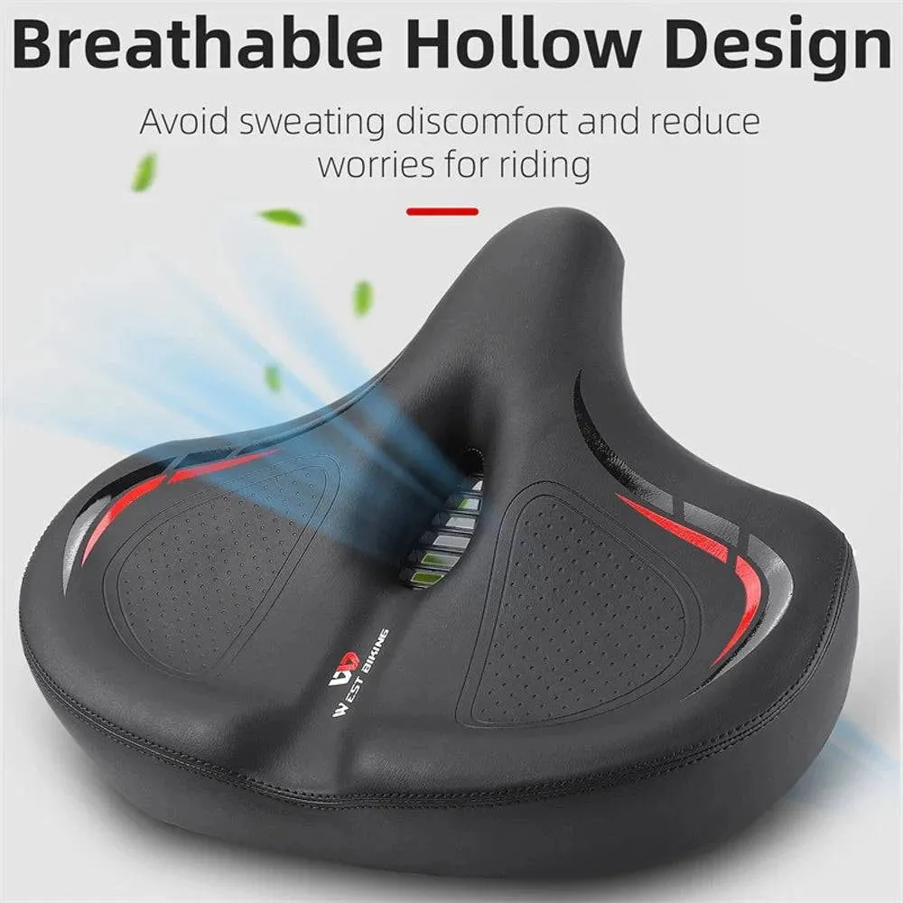Thickened High Elasticity Bike Saddle Soft Waterproof PU Pad Road Bicycle Seats Comfort Breathable AntiSlip Cycling Cushion
