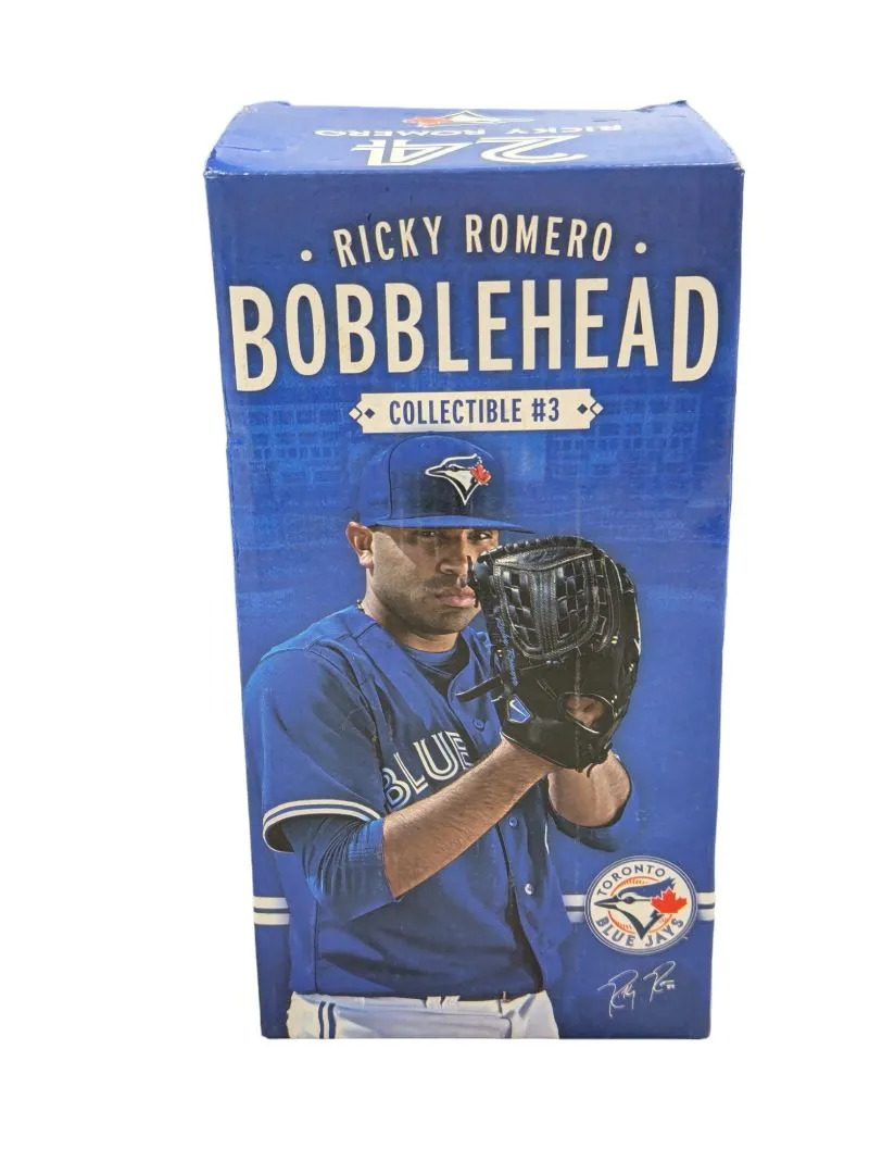 TORONTO BLUE JAYS RICKY ROMERO CERAMIC BOBBLEHEAD in Box