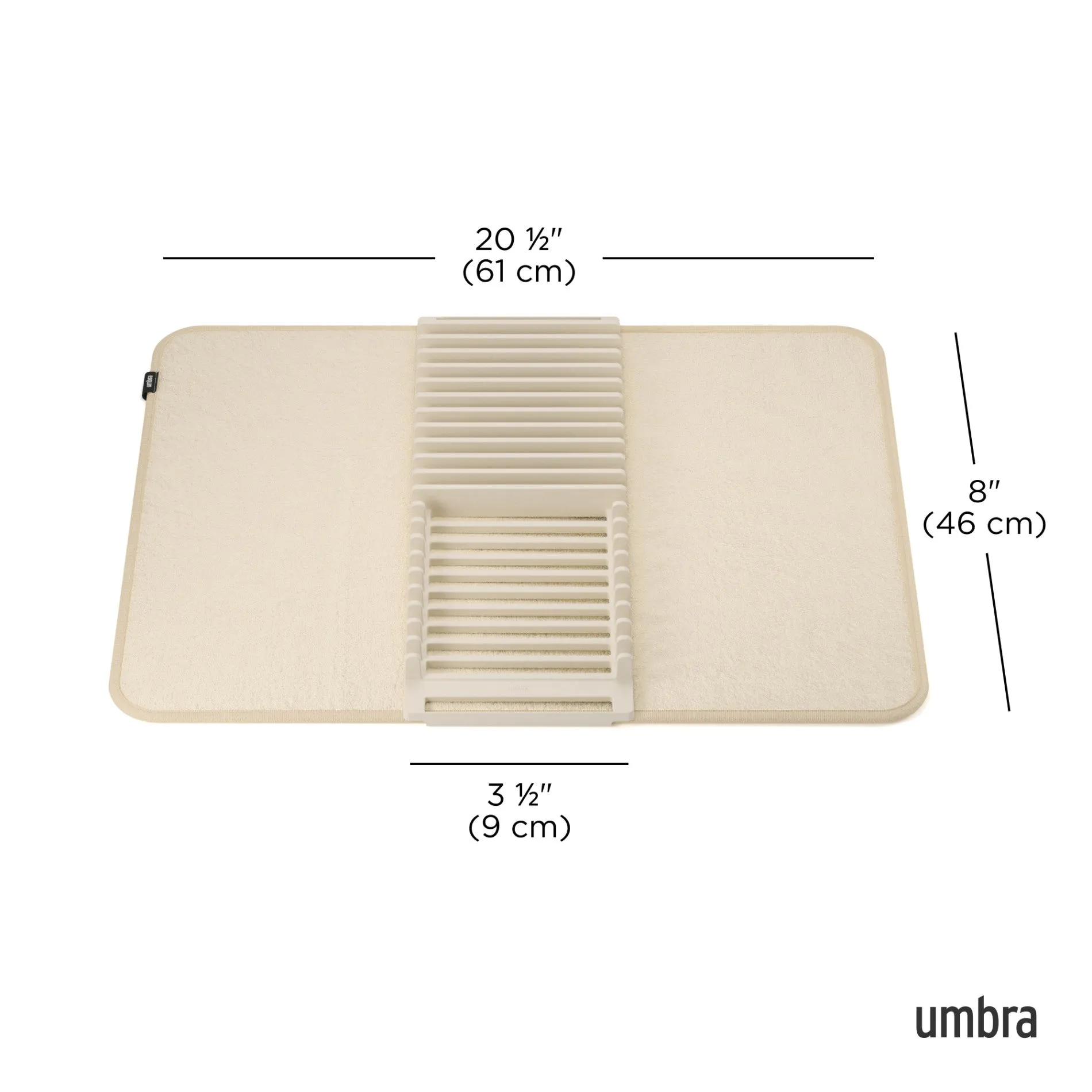 UDry Dish Drying Rack with Mat