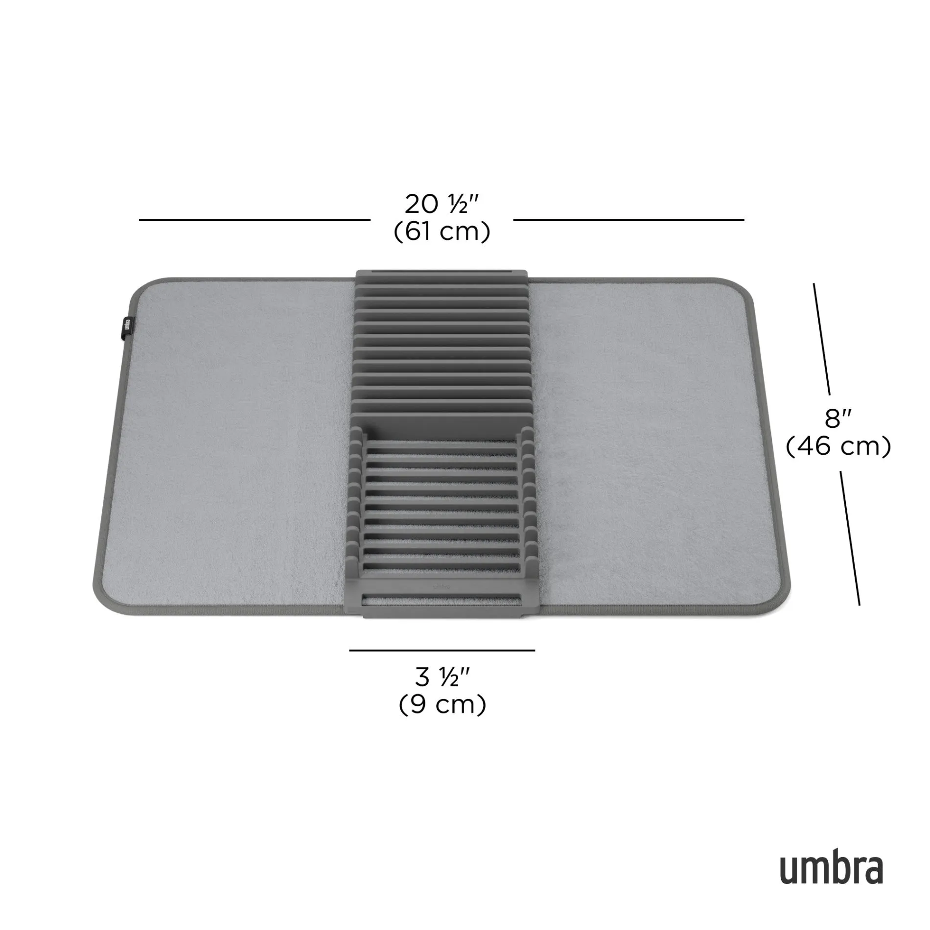 UDry Dish Drying Rack with Mat