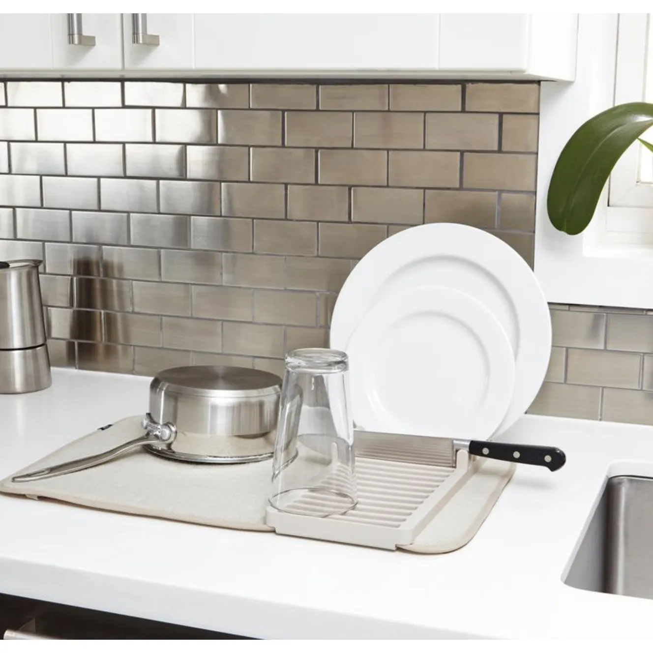 Udry Drying Rack & Mat Mini 13" x 20" Linen