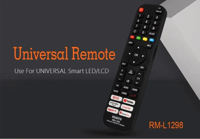 Universal Tv Remote With App Buttons Rm-L1298