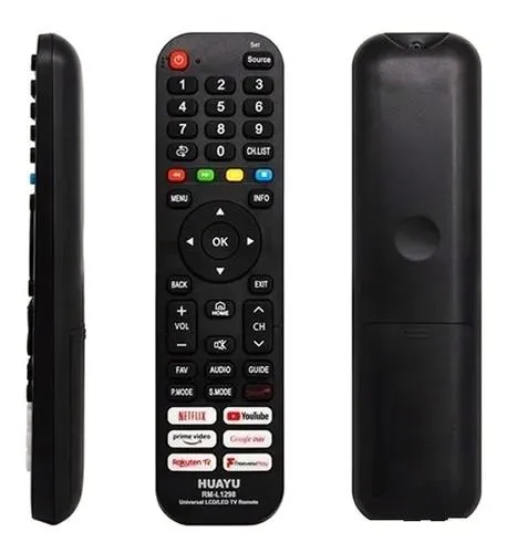 Universal Tv Remote With App Buttons Rm-L1298