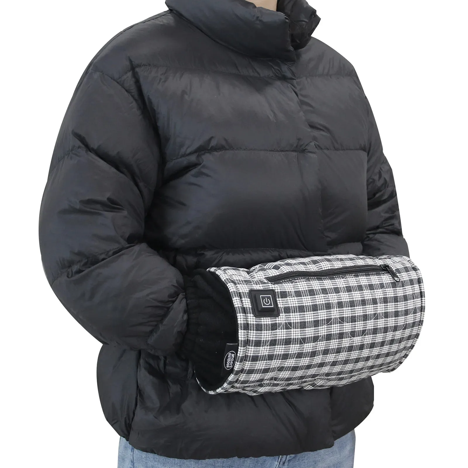 USB Rechargeable Heated Gloves Outdoor Three-Level Temperature Adjustable Heated Gloves Winter Warmth Windproof Thermal Gloves