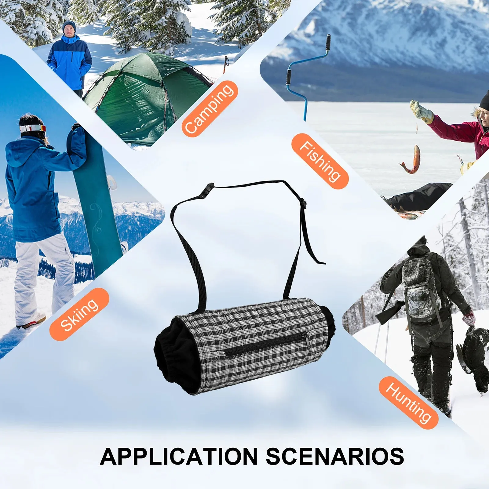 USB Rechargeable Heated Gloves Outdoor Three-Level Temperature Adjustable Heated Gloves Winter Warmth Windproof Thermal Gloves