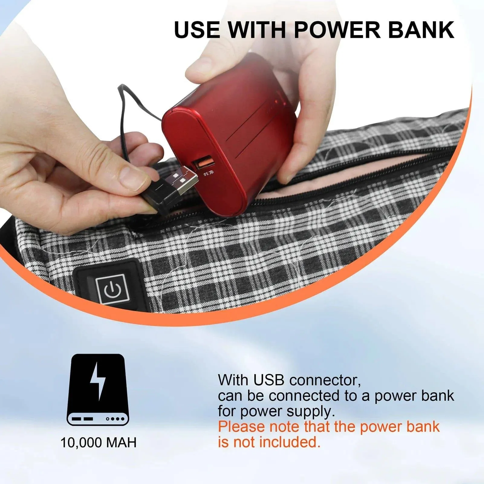 USB Rechargeable Heated Gloves Outdoor Three-Level Temperature Adjustable Heated Gloves Winter Warmth Windproof Thermal Gloves