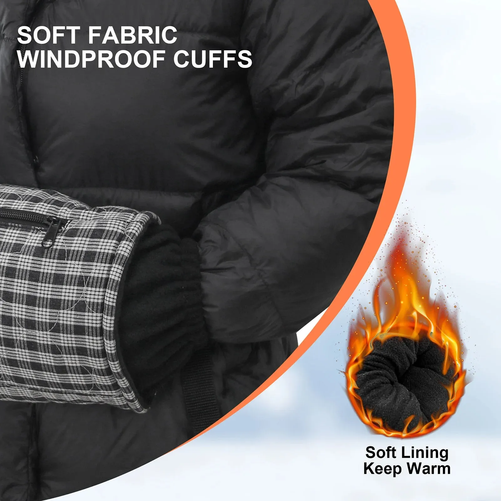 USB Rechargeable Heated Gloves Outdoor Three-Level Temperature Adjustable Heated Gloves Winter Warmth Windproof Thermal Gloves