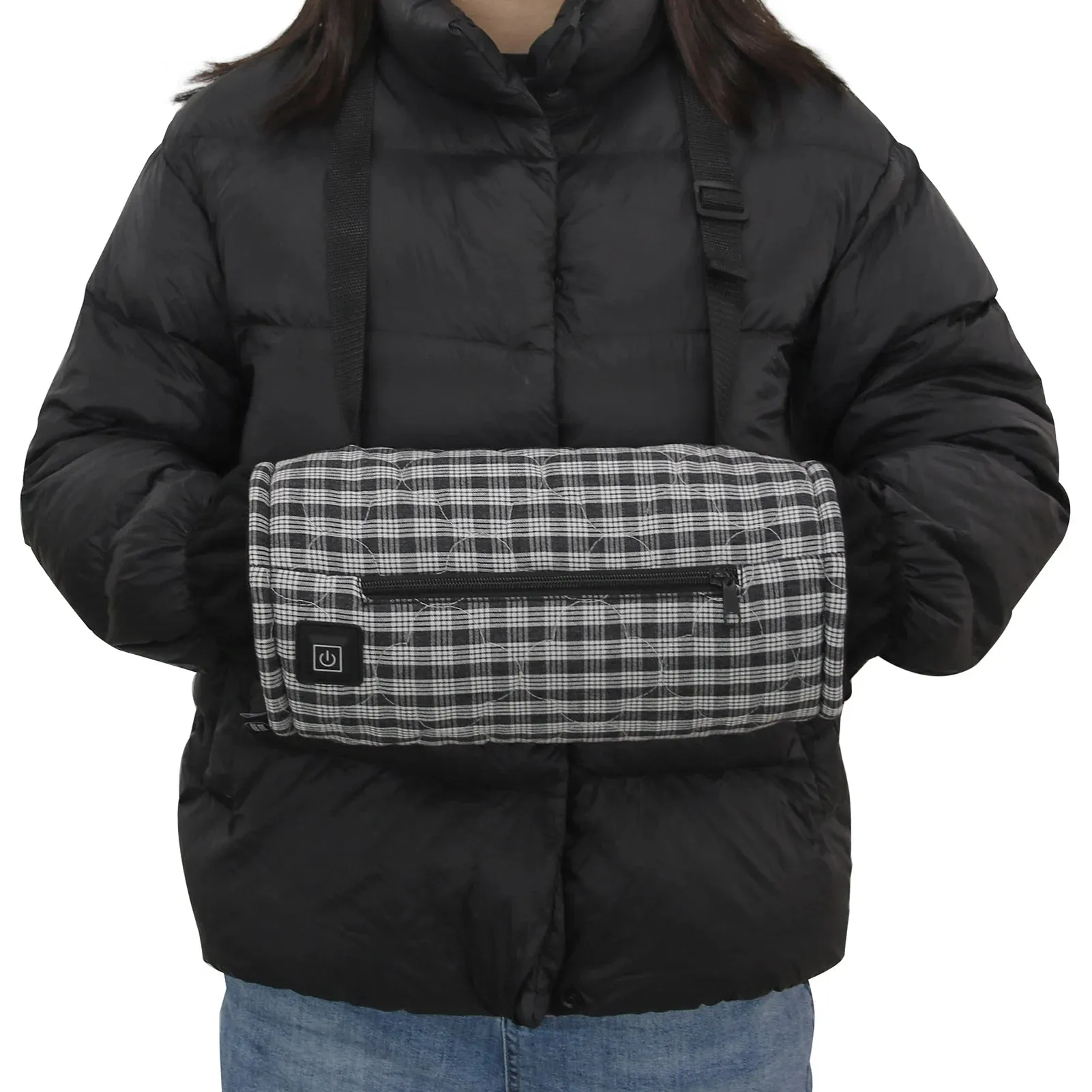 USB Rechargeable Heated Gloves Outdoor Three-Level Temperature Adjustable Heated Gloves Winter Warmth Windproof Thermal Gloves