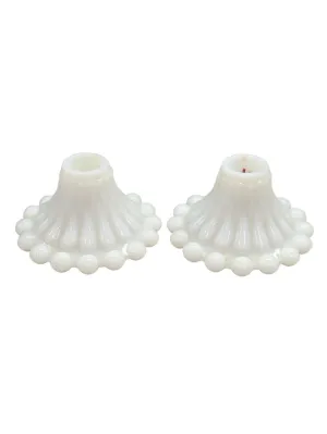 Vintage Anchor Hocking Milk Glass Candle Stick Holders Vintage Anchor Hocking Milk Glass Candle Stick Holders