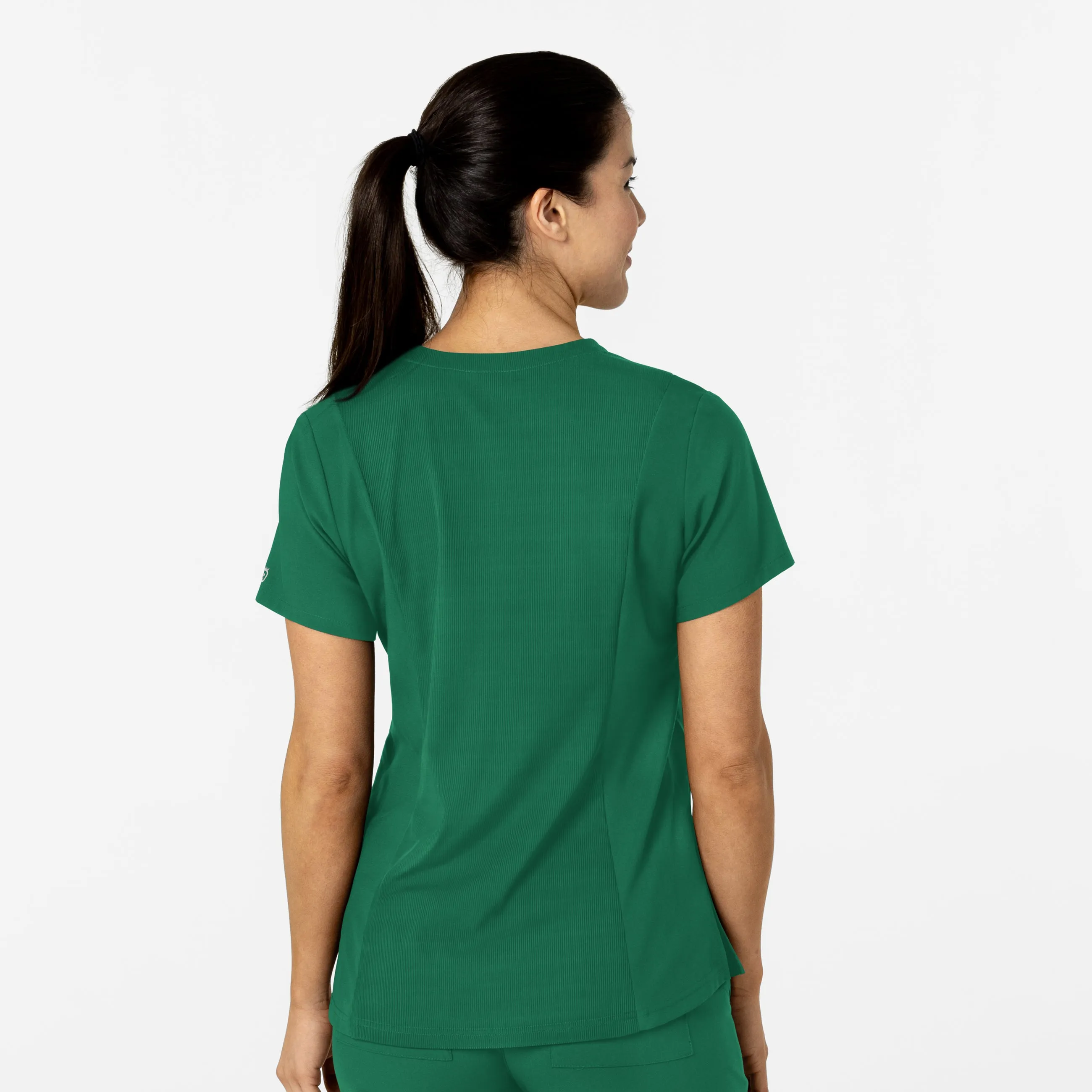 W123 Women's Flex-n-Reach V-Neck Scrub Top - Hunter