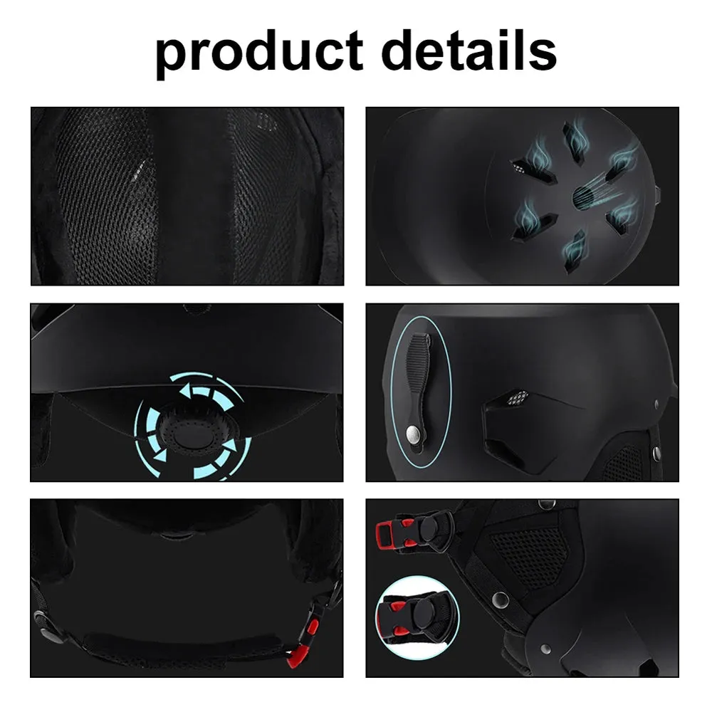 Winter Warm Cycling Helmets Adjustable Motorcycle Electric Bike Safety Cap Men Women Outdoor Ski Snowboard Bicycle Helmets