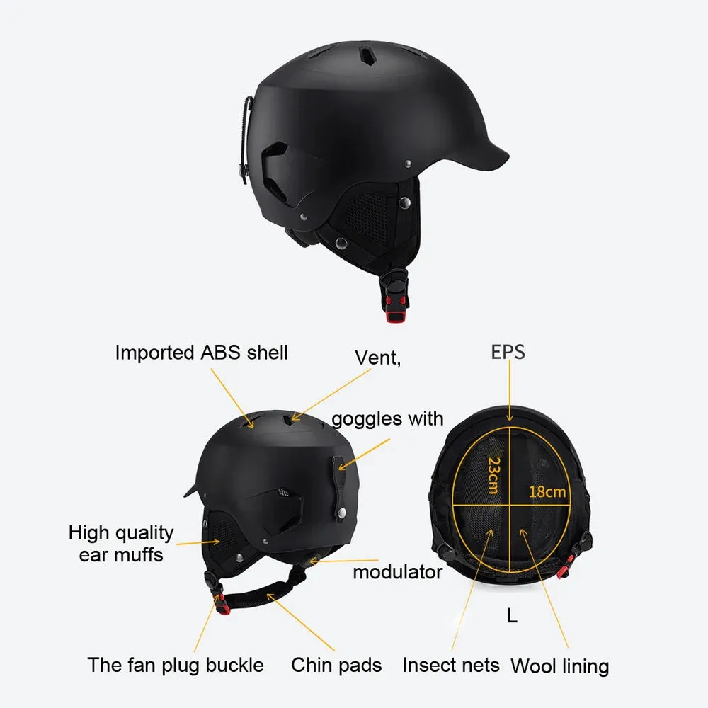 Winter Warm Cycling Helmets Adjustable Motorcycle Electric Bike Safety Cap Men Women Outdoor Ski Snowboard Bicycle Helmets