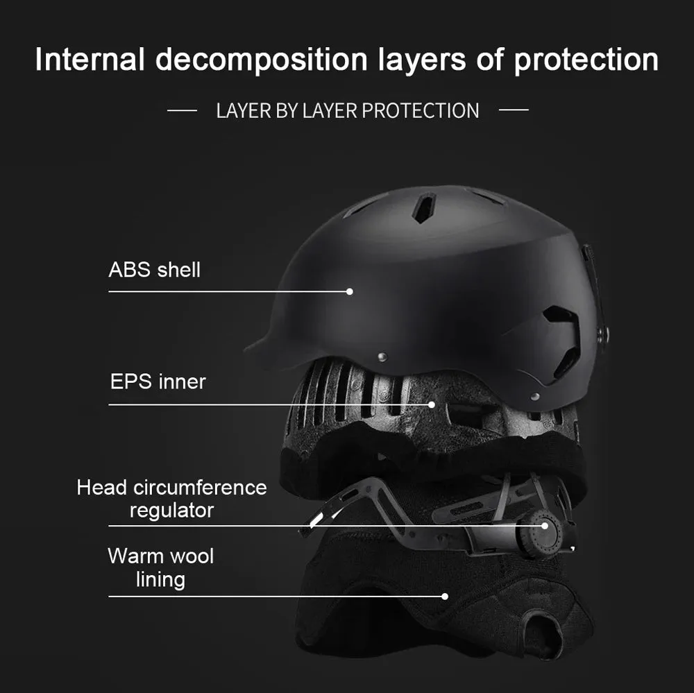 Winter Warm Cycling Helmets Adjustable Motorcycle Electric Bike Safety Cap Men Women Outdoor Ski Snowboard Bicycle Helmets