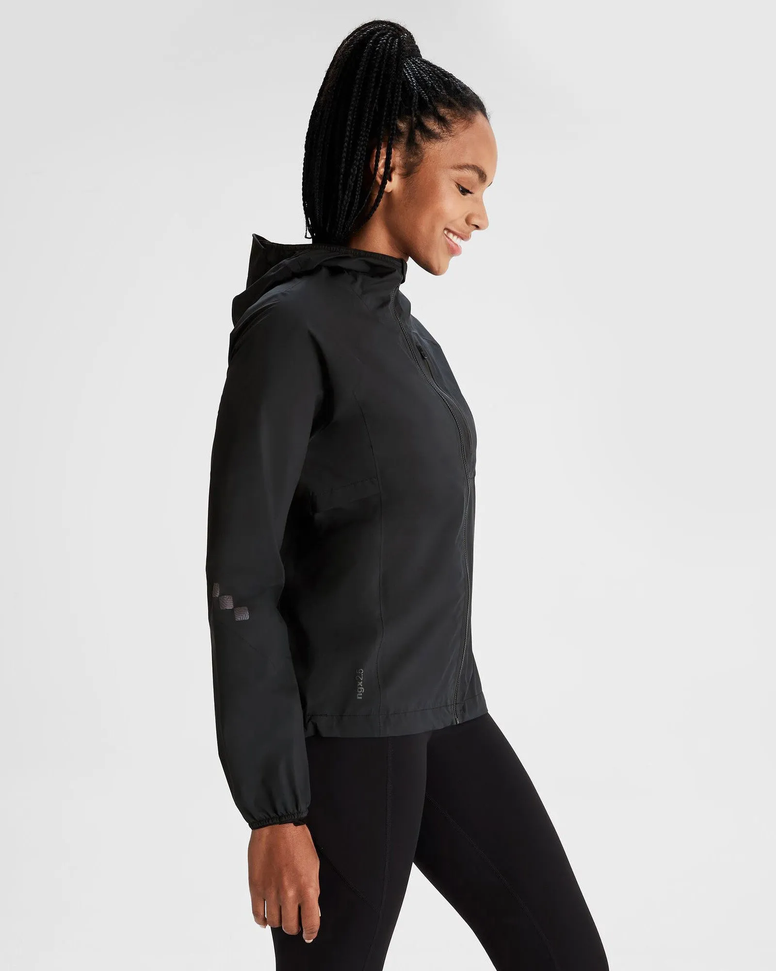 Women's Seeker 2.5L Rain Jacket - Black Stingray