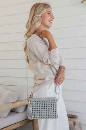 WOVEN CLUTCH/BAG- NUDE PINK WOVEN CLUTCH/BAG- NUDE PINK